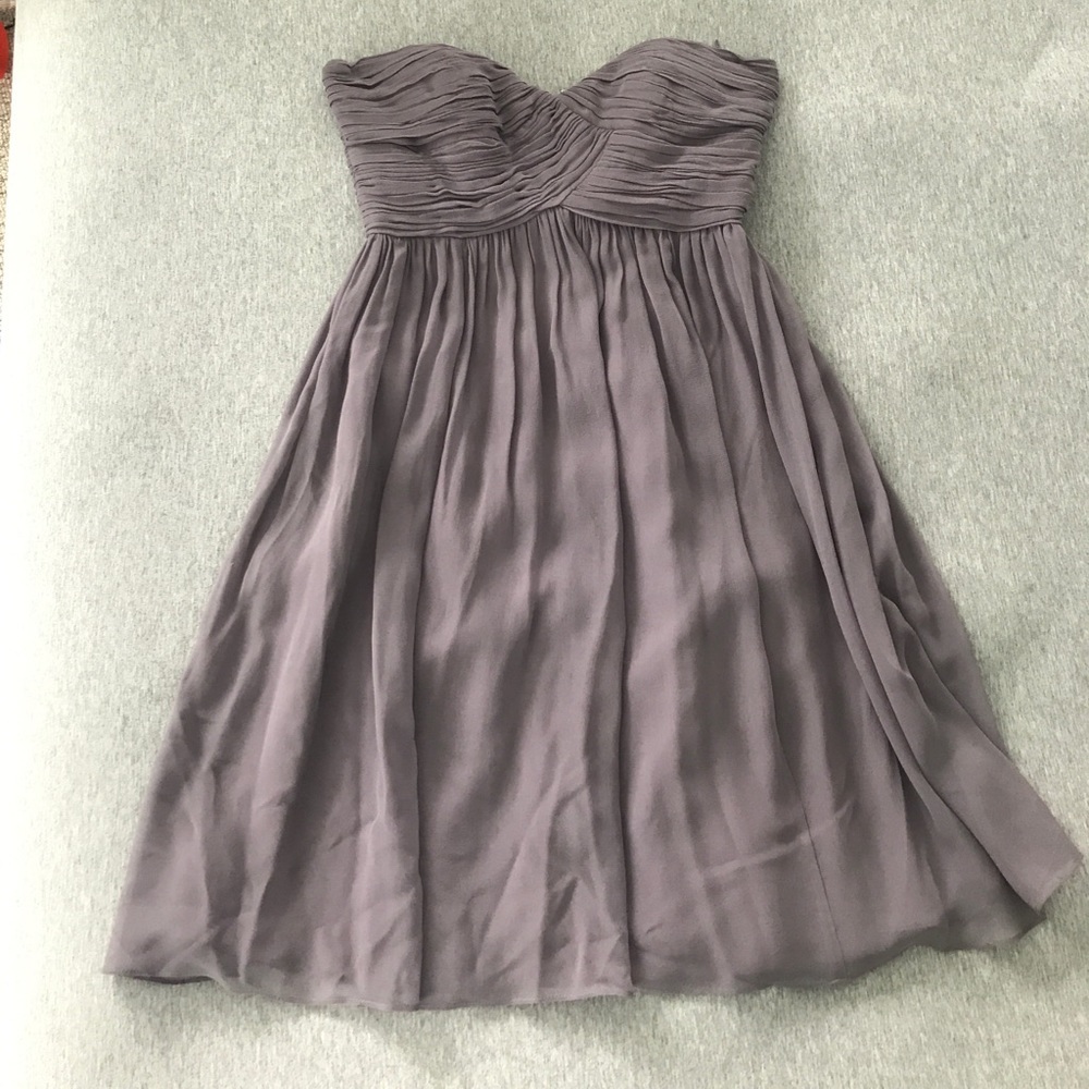 Lavender strapless dress
